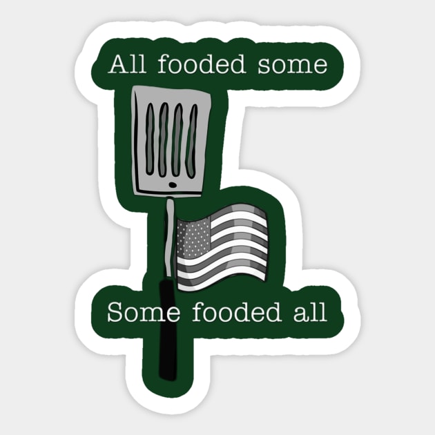 All fooded some Sticker by Lou Johnson